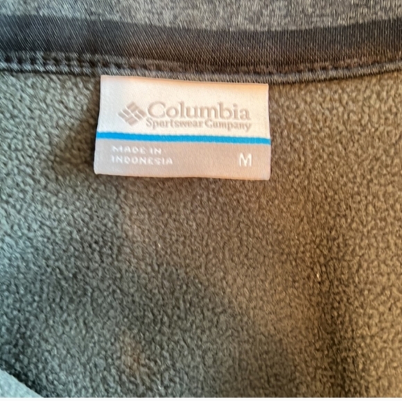 🆕Columbia Mountain Run Half Zip Pullover Jacket Black & Grey Stripe Size Medium - Picture 6 of 7